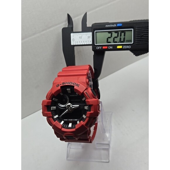 Casio G-Shock GA700-4A Red Analog Digital Mens 200M Watch New Battery Tested - Picture 6 of 11